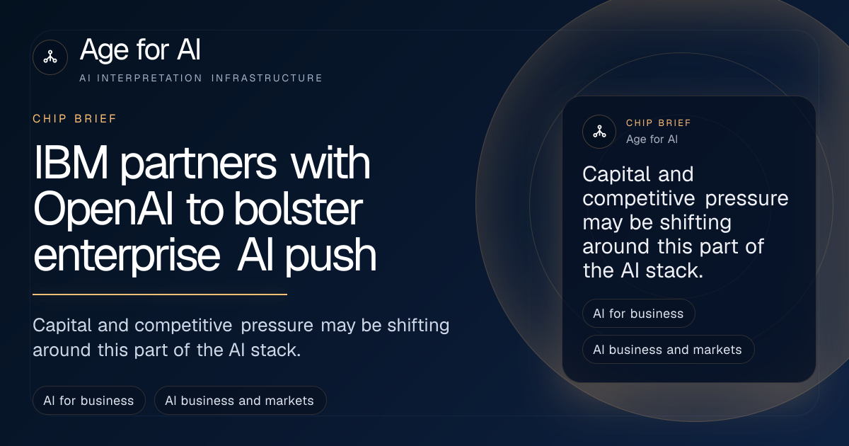 IBM partners with OpenAI to bolster enterprise AI push