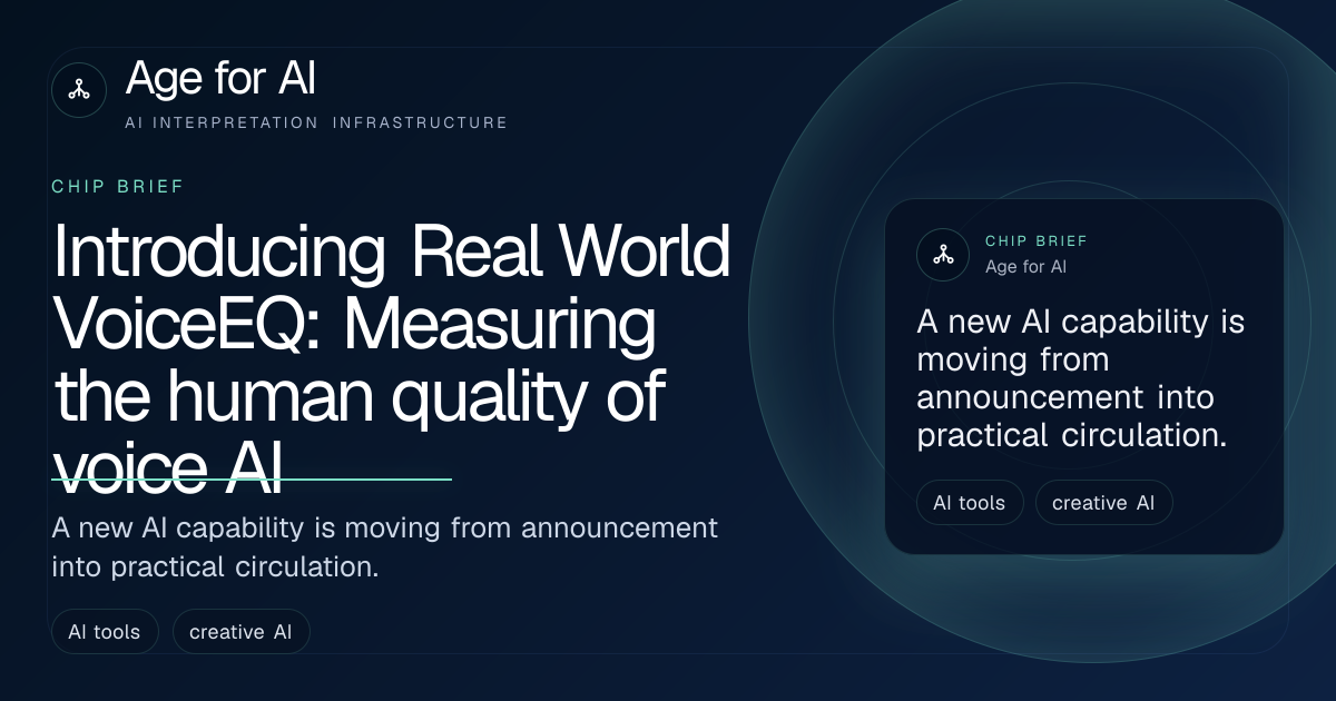 Introducing Real World VoiceEQ: Measuring the human quality of voice AI