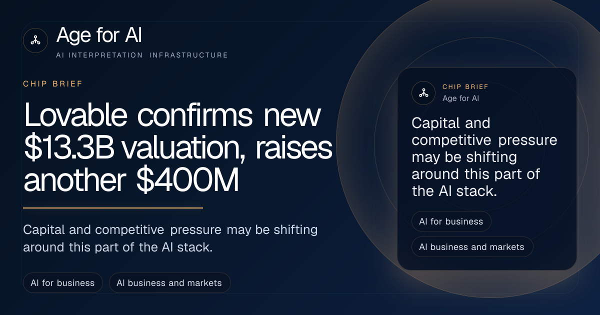 Lovable confirms new $13.3B valuation, raises another $400M