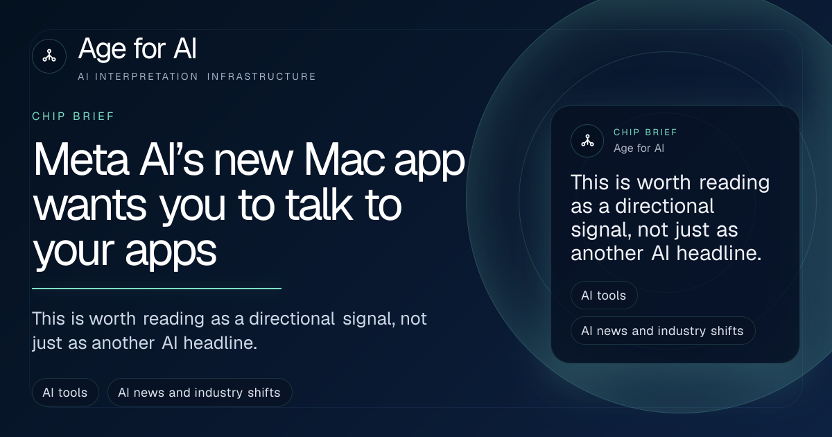 Meta AI’s new Mac app wants you to talk to your apps