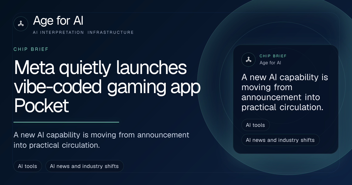 Meta quietly launches vibe-coded gaming app Pocket