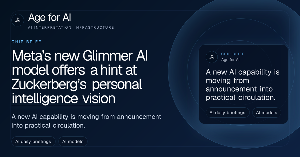 Meta’s new Glimmer AI model offers a hint at Zuckerberg’s personal intelligence vision