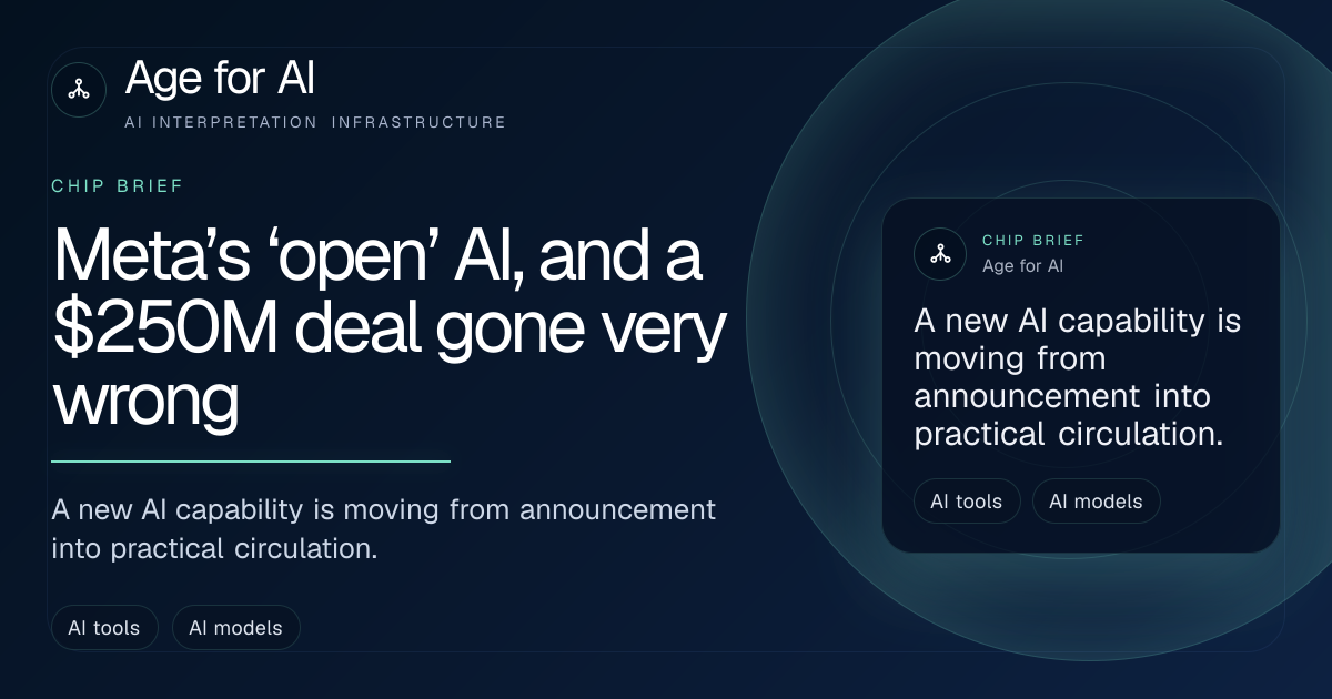 Meta’s ‘open’ AI, and a $250M deal gone very wrong