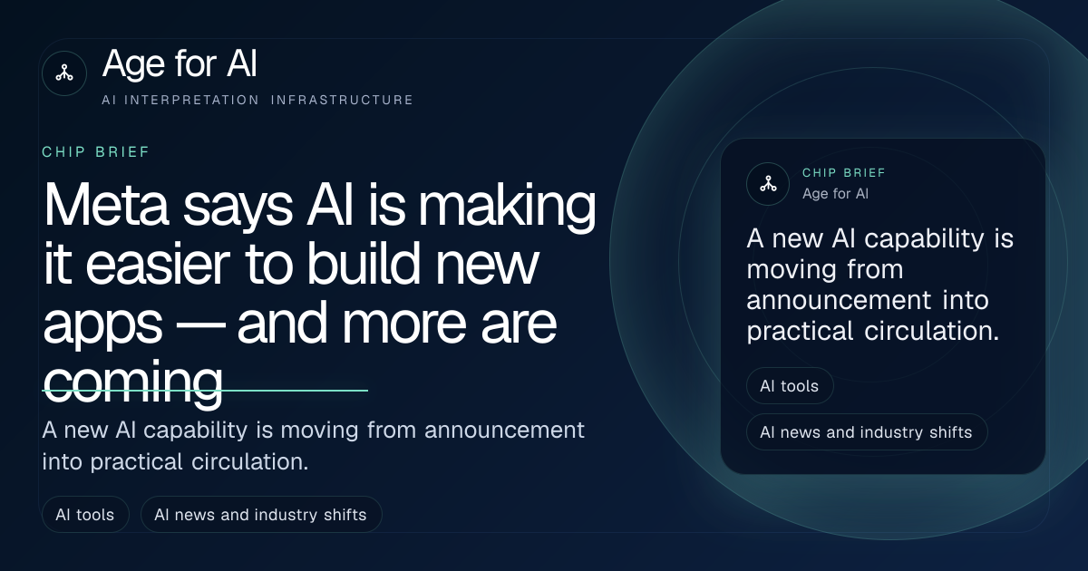 Meta says AI is making it easier to build new apps — and more are coming