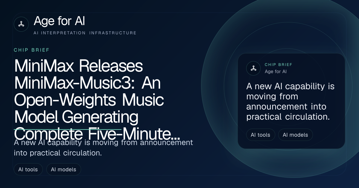 MiniMax Releases MiniMax-Music3: An Open-Weights Music Model Generating Complete Five-Minute Songs From Lyrics and a Structured Caption