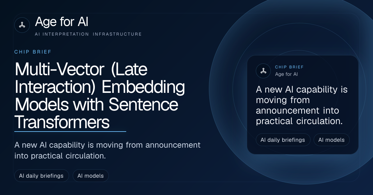 Multi-Vector (Late Interaction) Embedding Models with Sentence Transformers