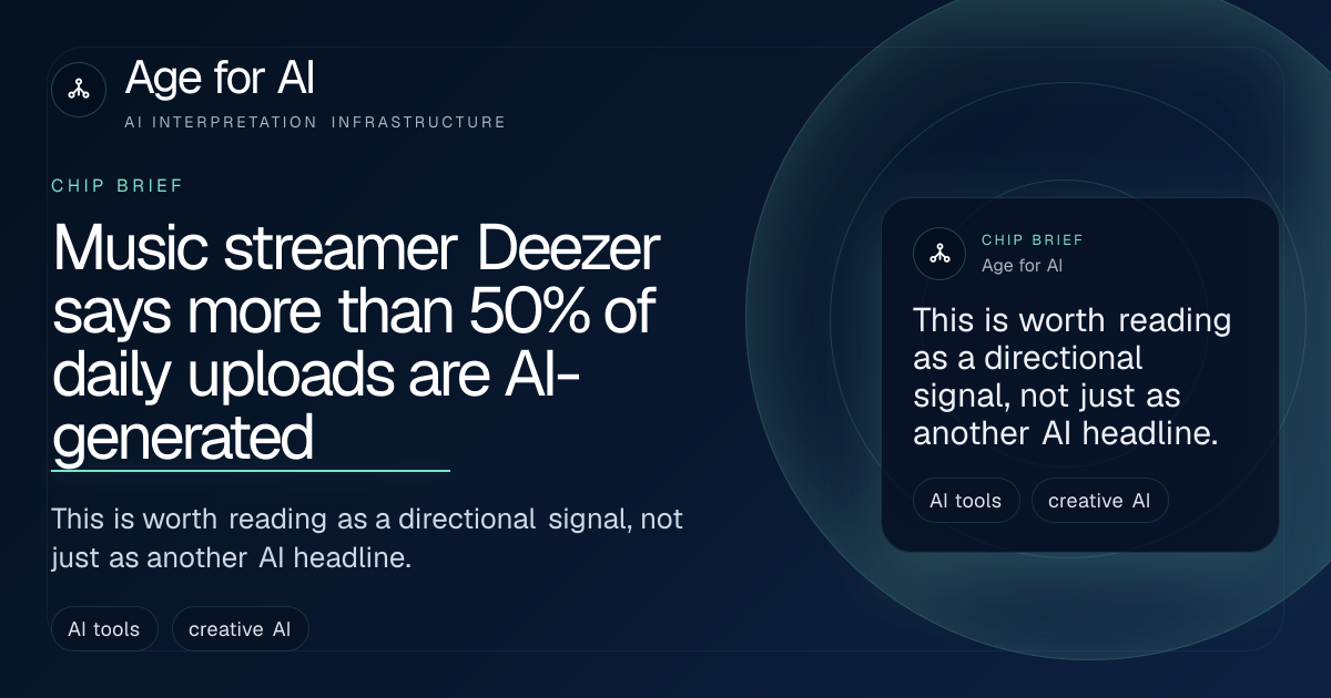 Music streamer Deezer says more than 50% of daily uploads are AI-generated