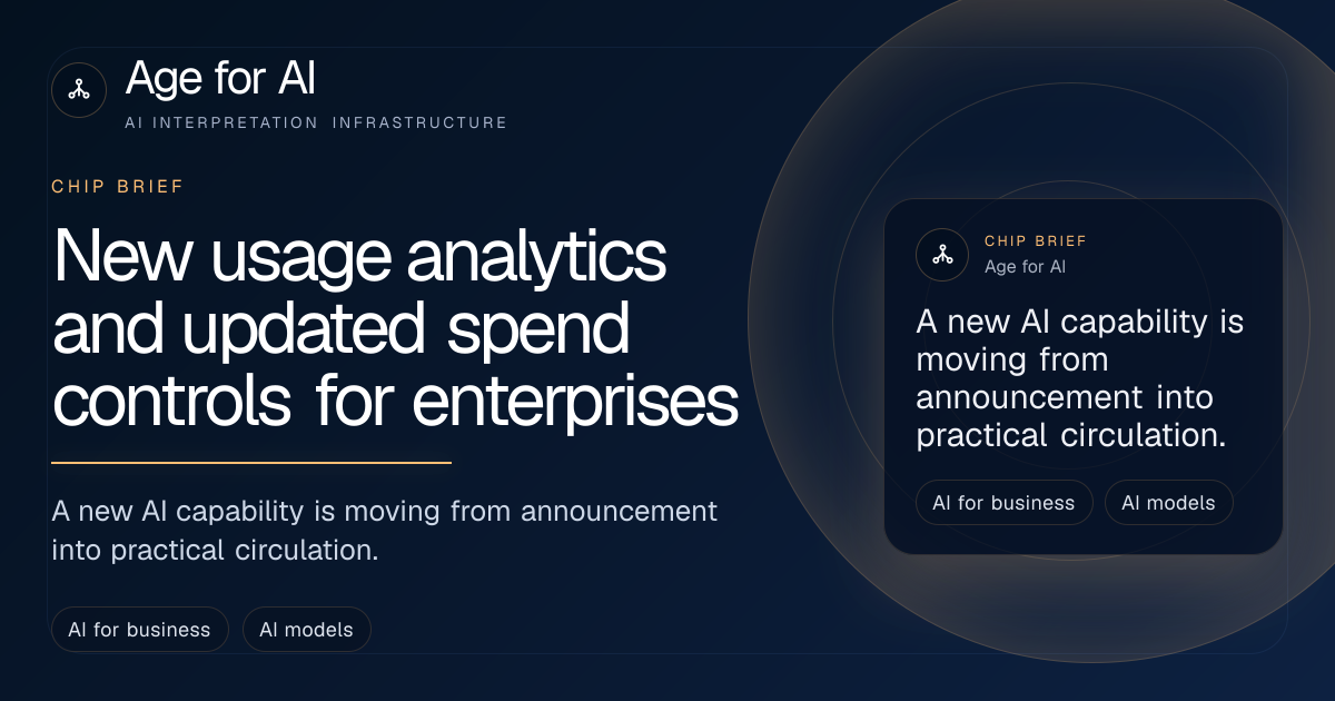 New usage analytics and updated spend controls for enterprises