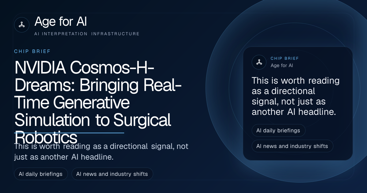 NVIDIA Cosmos-H-Dreams: Bringing Real-Time Generative Simulation to Surgical Robotics