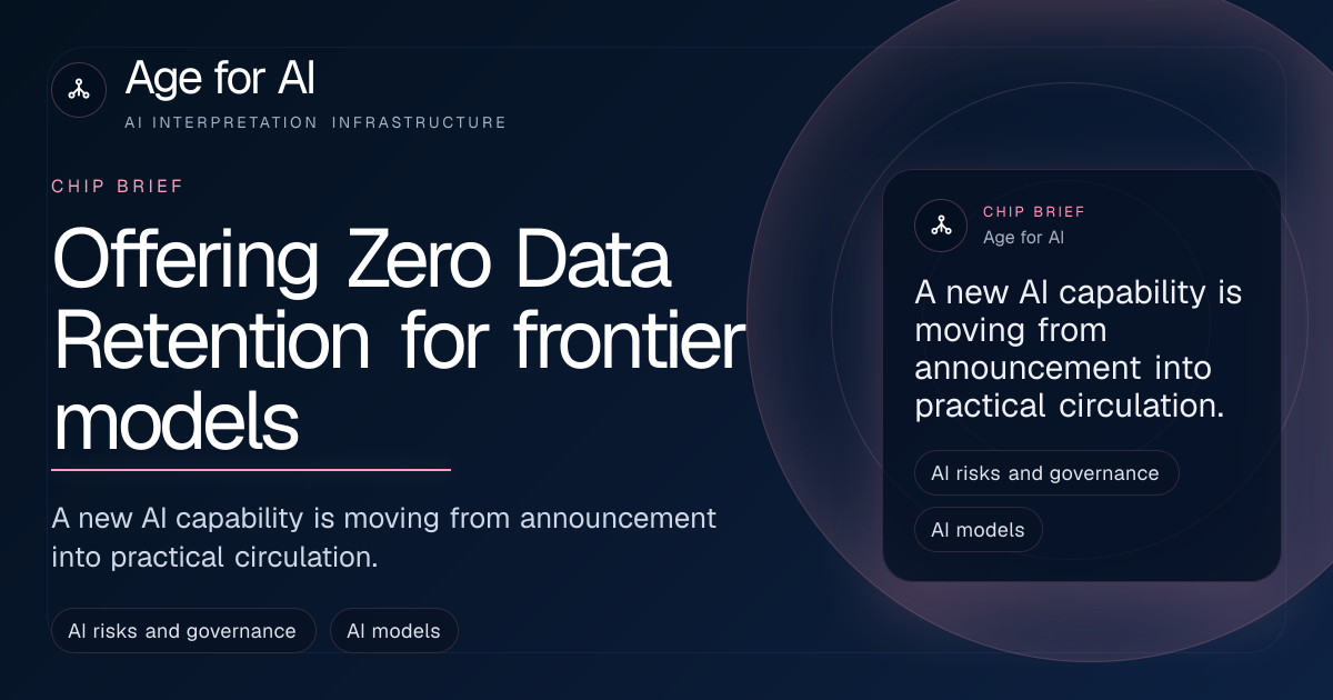Offering Zero Data Retention for frontier models