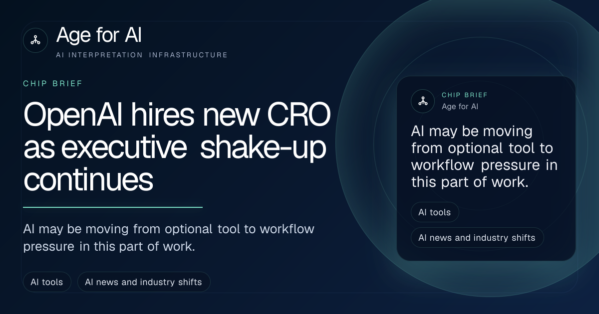 OpenAI hires new CRO as executive shake-up continues