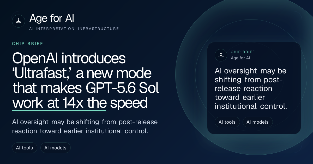 OpenAI introduces ‘Ultrafast,’ a new mode that makes GPT-5.6 Sol work at 14x the speed