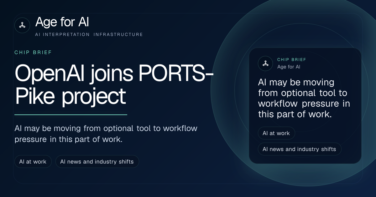 OpenAI joins PORTS-Pike project