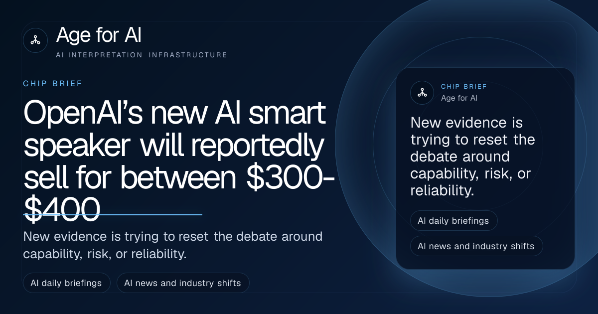 OpenAI’s new AI smart speaker will reportedly sell for between $300-$400