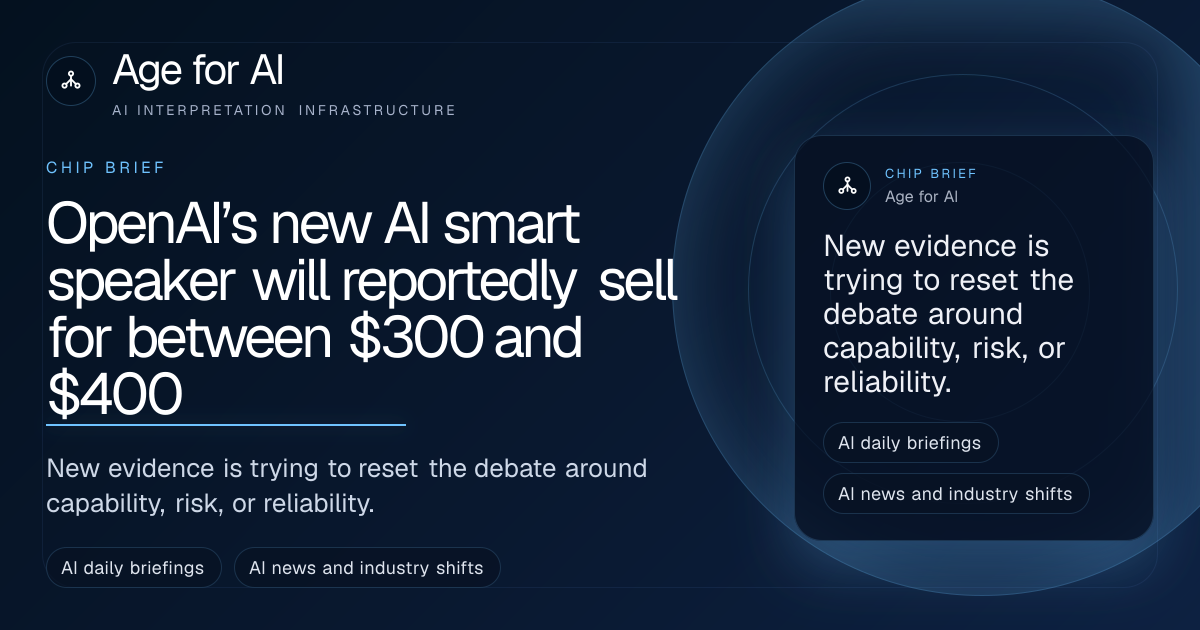 OpenAI’s new AI smart speaker will reportedly sell for between $300 and $400