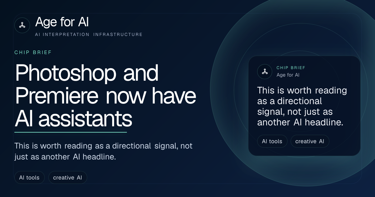 Photoshop and Premiere now have AI assistants