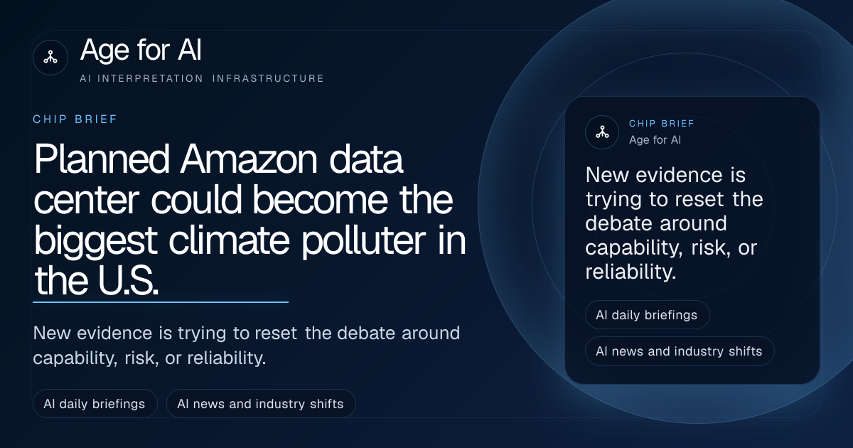 Planned Amazon data center could become the biggest climate polluter in the U.S.