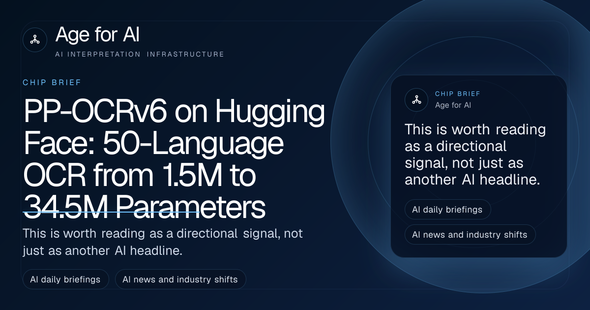 PP-OCRv6 on Hugging Face: 50-Language OCR from 1.5M to 34.5M Parameters