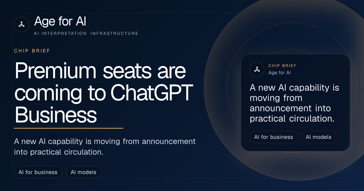 Premium seats are coming to ChatGPT Business