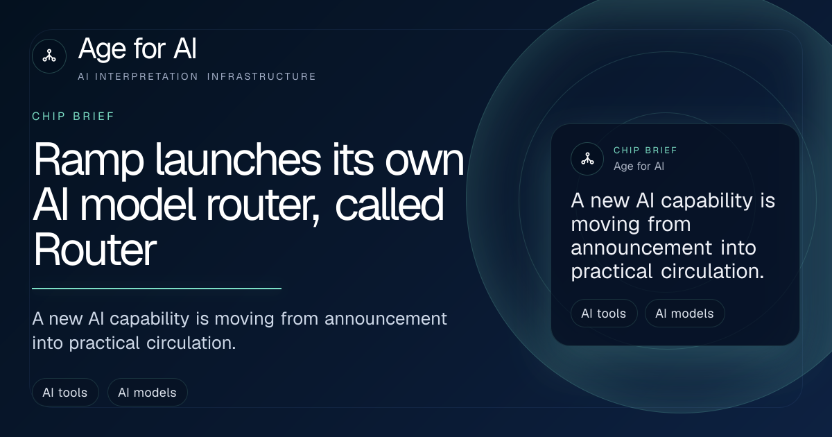Ramp launches its own AI model router, called Router