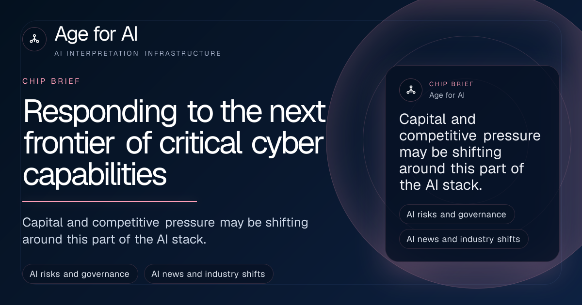 Responding to the next frontier of critical cyber capabilities
