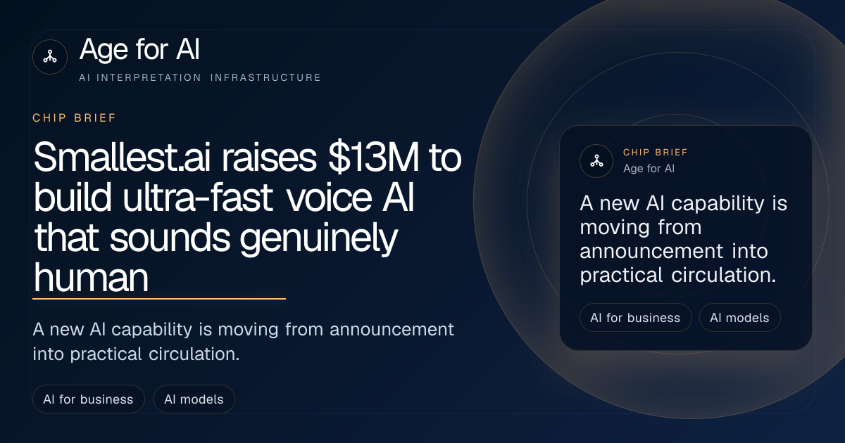 Smallest.ai raises $13M to build ultra-fast voice AI that sounds genuinely human