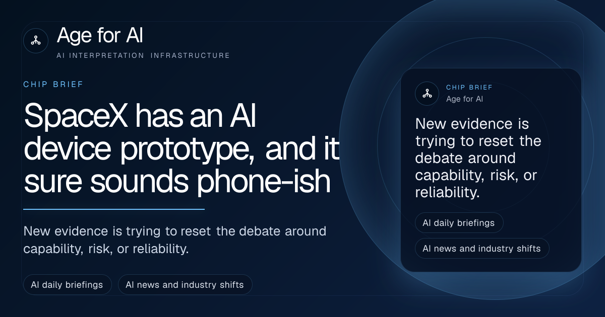 SpaceX has an AI device prototype, and it sure sounds phone-ish