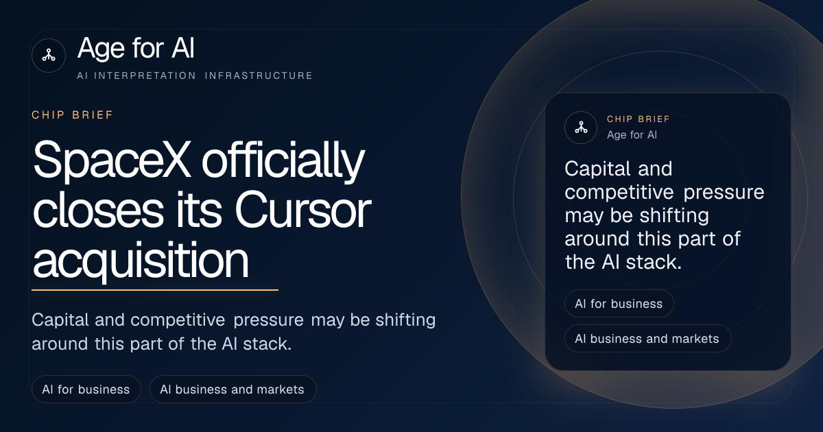 SpaceX officially closes its Cursor acquisition