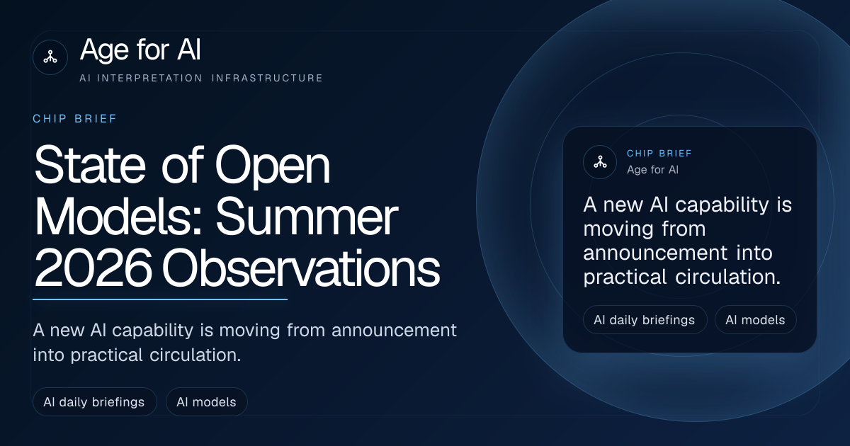 State of Open Models: Summer 2026 Observations