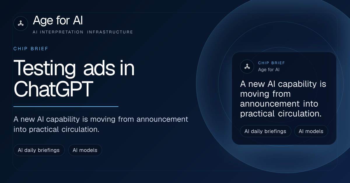 Testing ads in ChatGPT