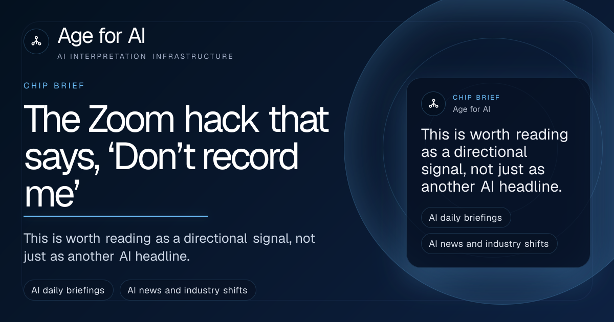 The Zoom hack that says, ‘Don’t record me’