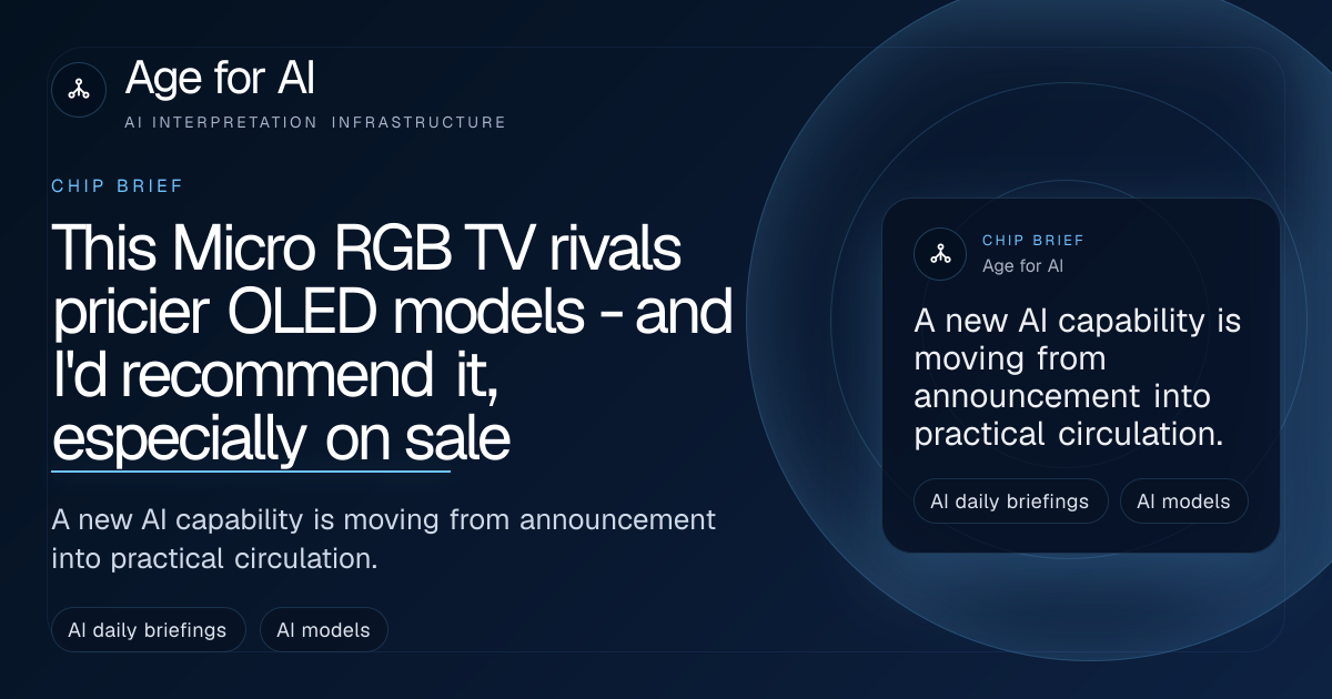 This Micro RGB TV rivals pricier OLED models - and I'd recommend it, especially on sale
