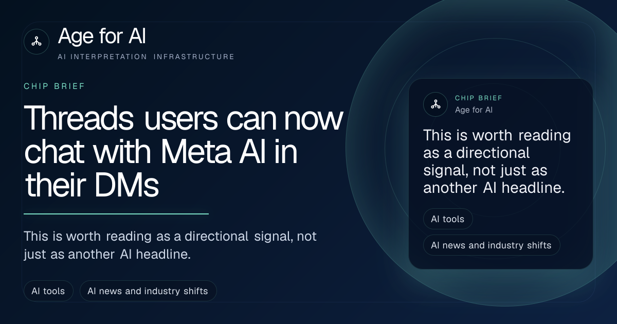 Threads users can now chat with Meta AI in their DMs