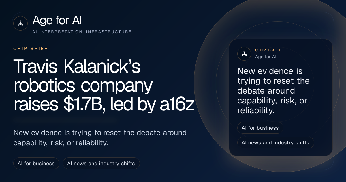 Travis Kalanick’s robotics company raises $1.7B, led by a16z