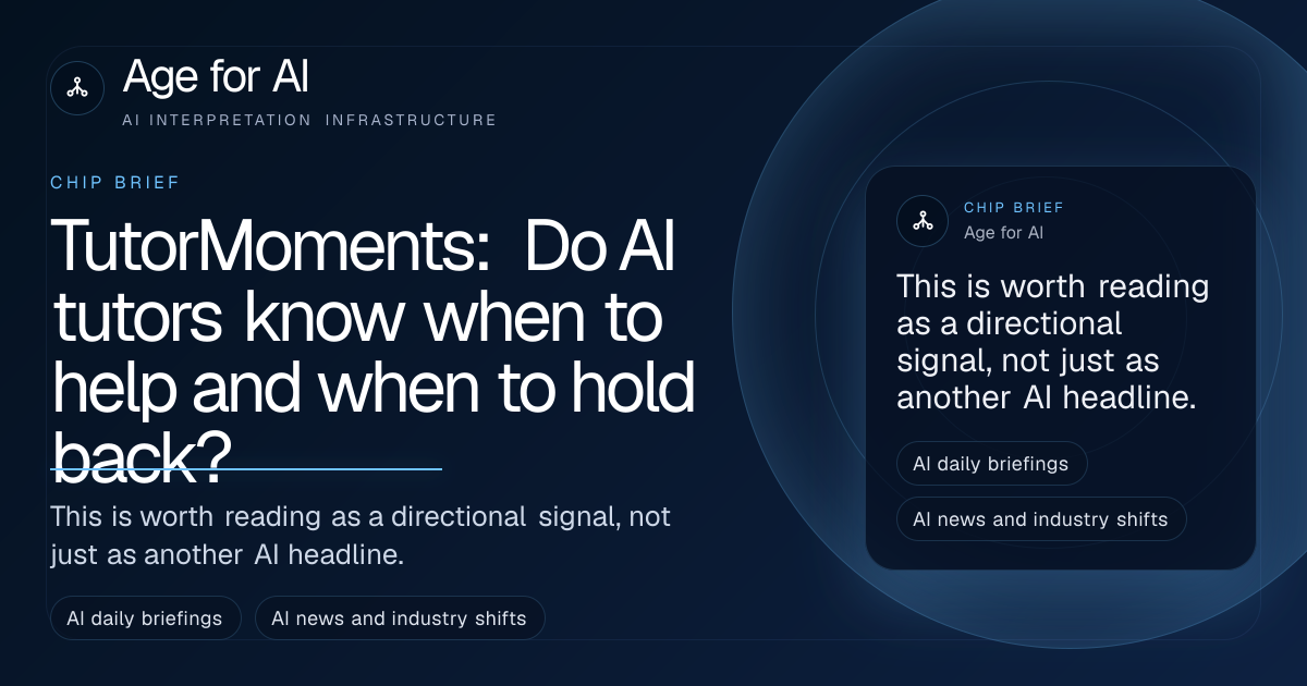 TutorMoments: Do AI tutors know when to help and when to hold back?