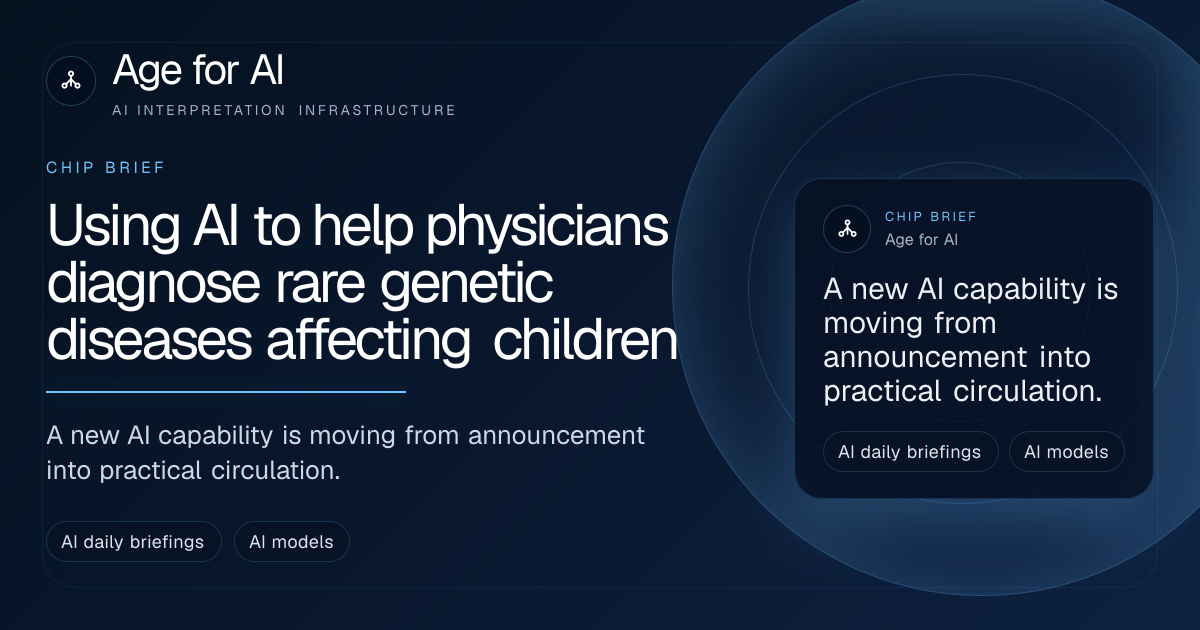 Using AI to help physicians diagnose rare genetic diseases affecting children