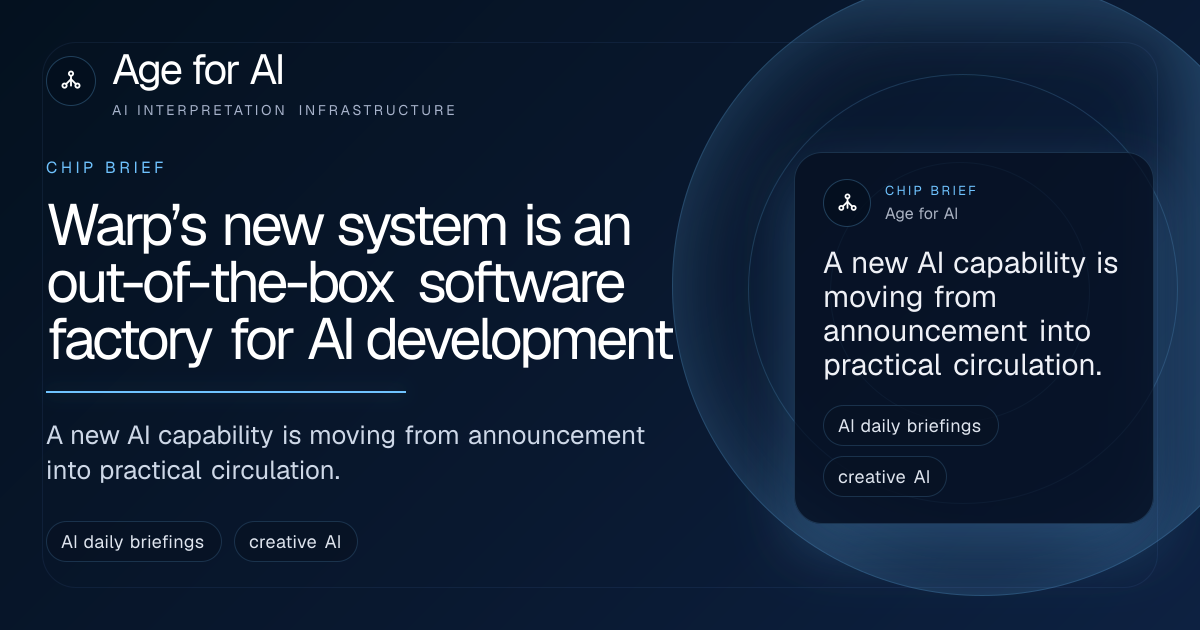 Warp’s new system is an out-of-the-box software factory for AI development