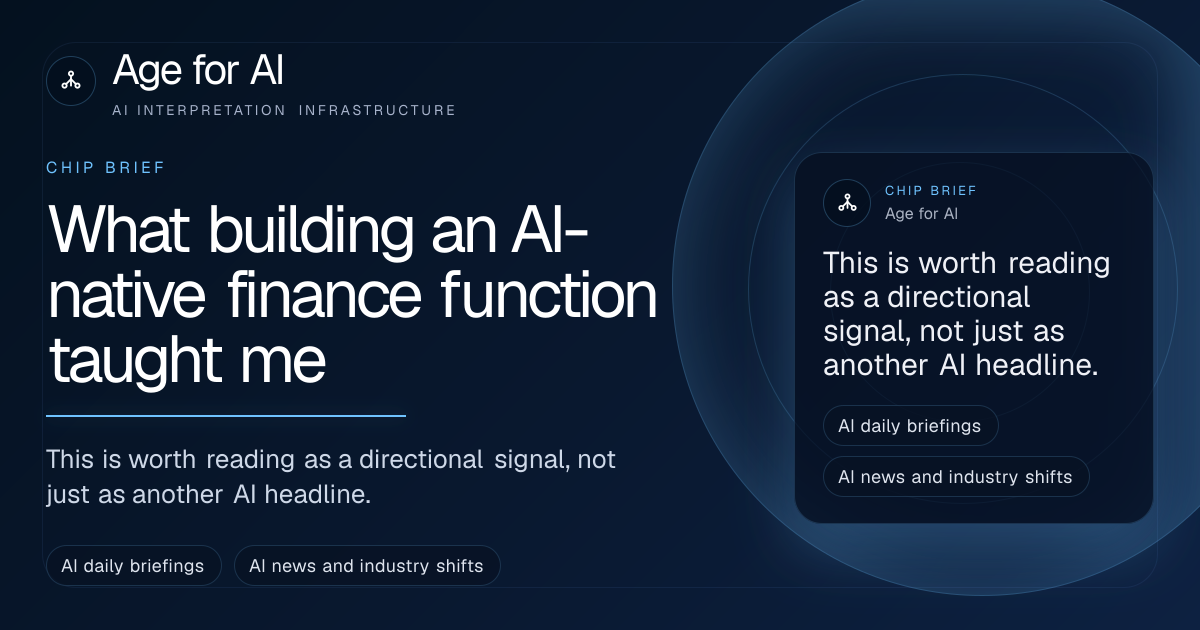 What building an AI-native finance function taught me