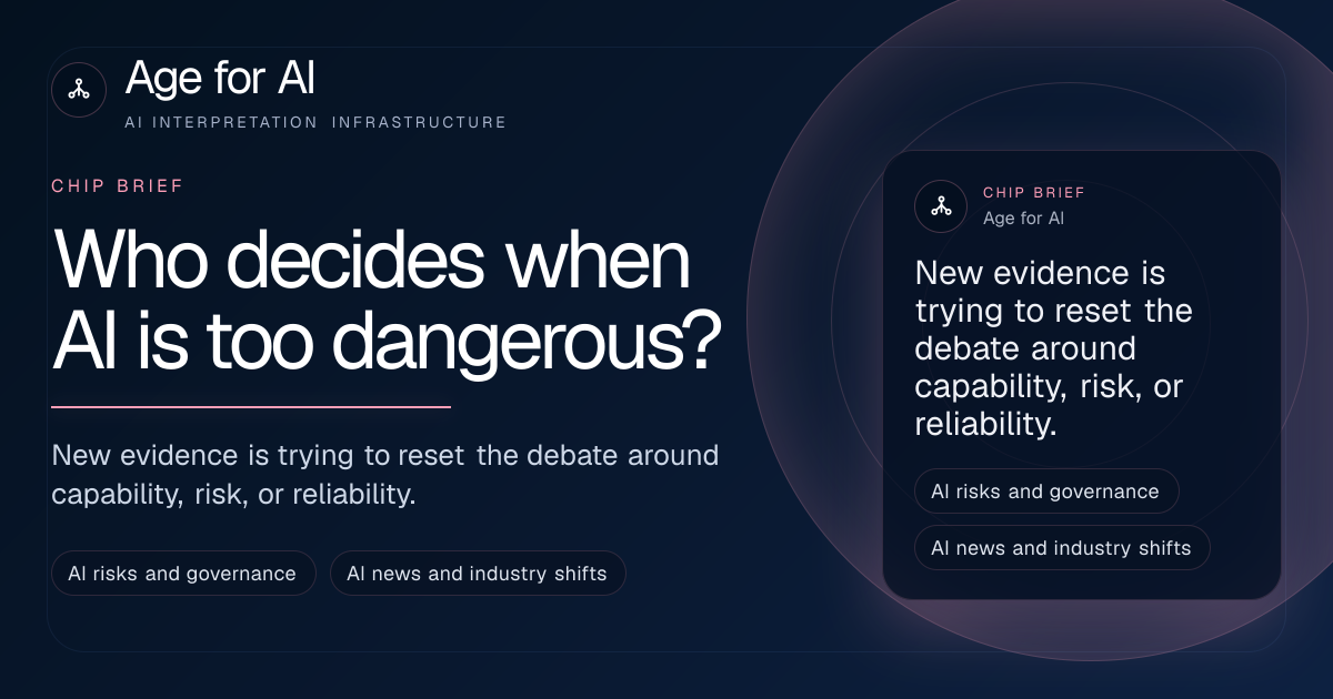 Who decides when AI is too dangerous?