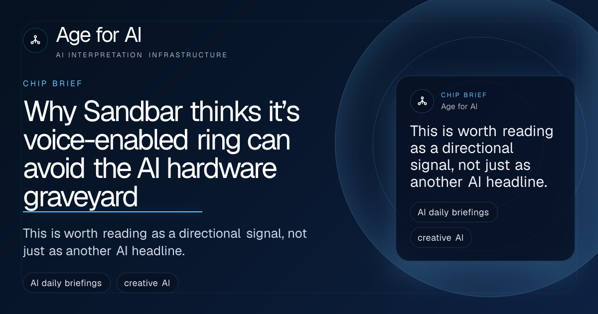 Why Sandbar thinks it’s voice-enabled ring can avoid the AI hardware graveyard