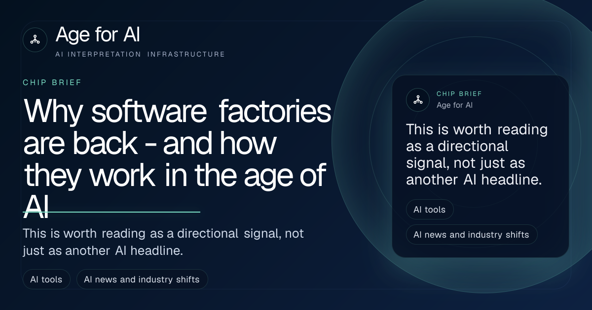 Why software factories are back - and how they work in the age of AI