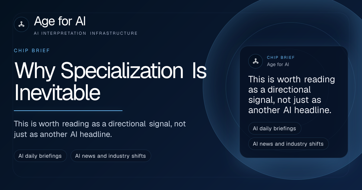 Why Specialization Is Inevitable