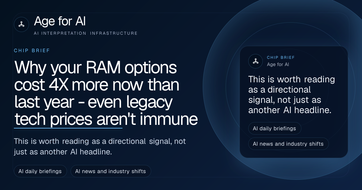 Why your RAM options cost 4X more now than last year - even legacy tech prices aren't immune