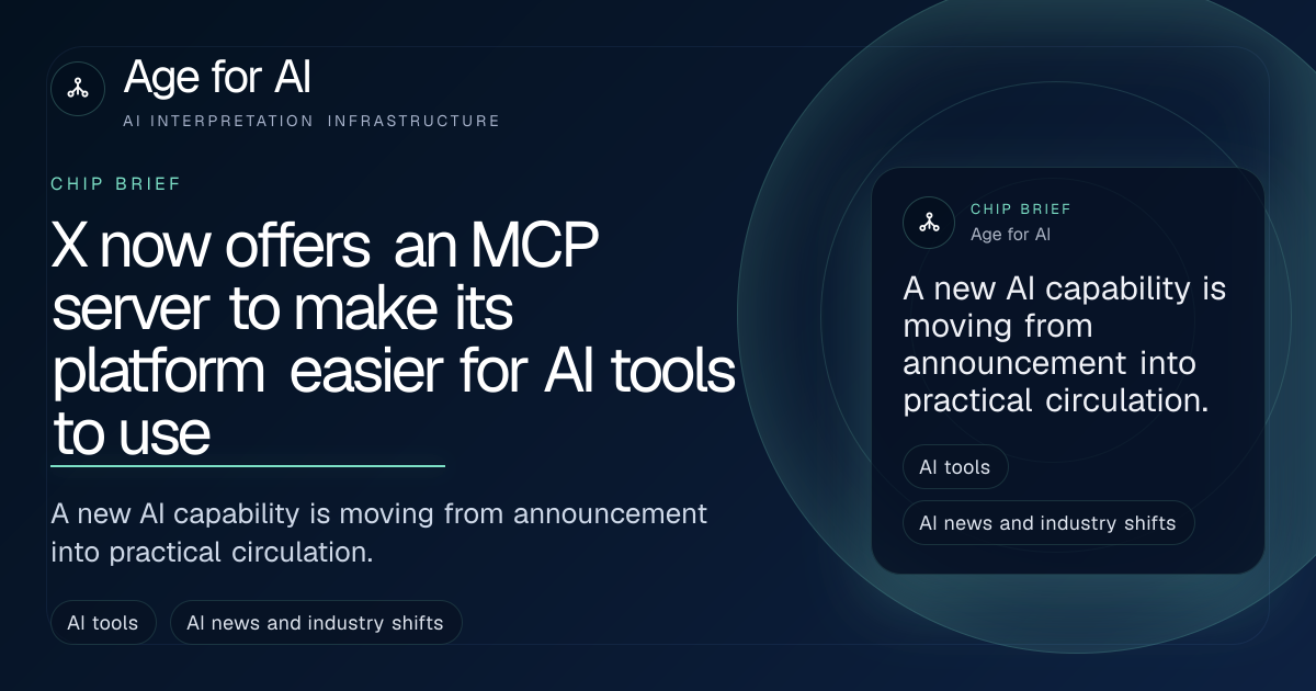 X now offers an MCP server to make its platform easier for AI tools to use